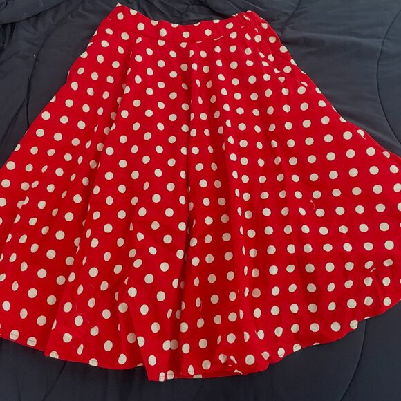 1950s Vintage Retro Polka Dots Swing Rockabilly Casual Skirt - Maggie Tang - Picture 1 of 6